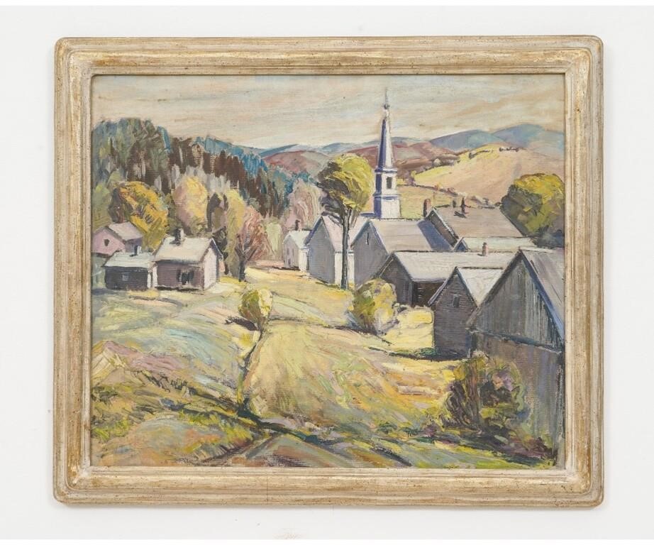 New Hope School style oil on canvas