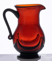 NEW JERSEY BLOWN AMBER GLASS L