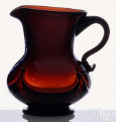 NEW JERSEY BLOWN AMBER GLASS L