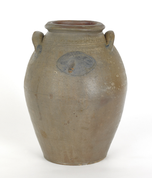 New Jersey blue decorated stoneware