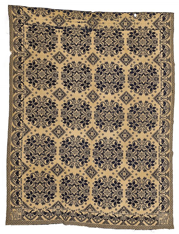 New Jersey Jacquard coverlet