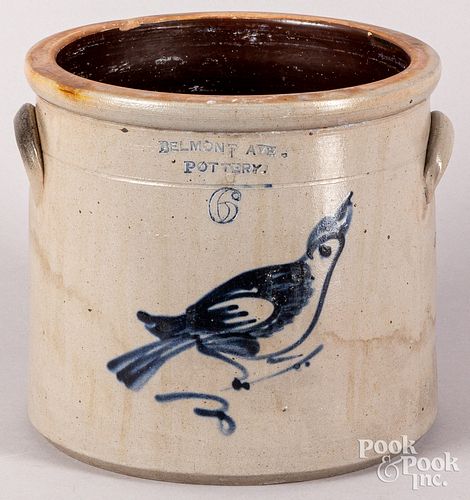 NEW JERSEY STONEWARE CROCK, 19TH