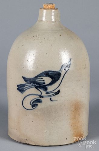 NEW JERSEY STONEWARE JUG, 19TH