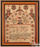 NEW JERSEY WATERCOLOR FRAKTUR