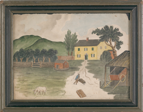 New Jersey watercolor on paper farm