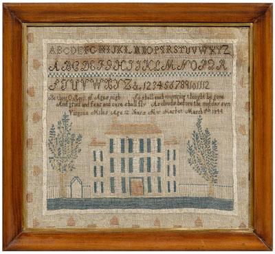 New Market Virginia sampler, yellow