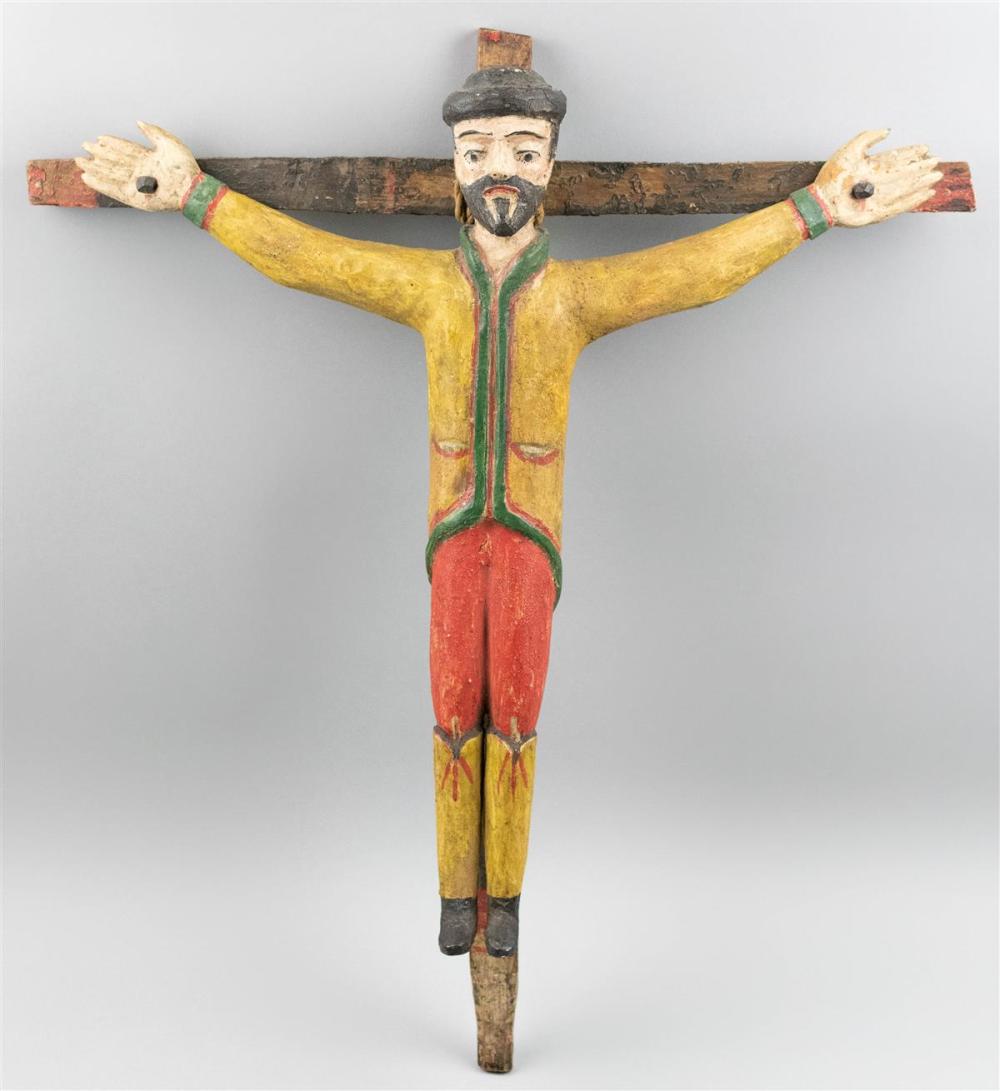 NEW MEXICAN POLYCHROME WOOD BULTO