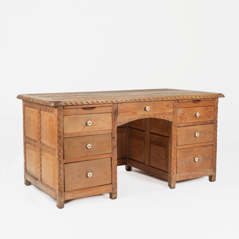NEW MEXICAN, SEVEN DRAWER WOODEN