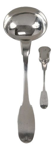 NEW ORLEANS COIN SILVER LADLE AND