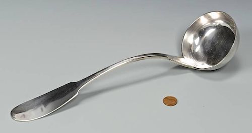 NEW ORLEANS COIN SILVER LADLE, HYDE