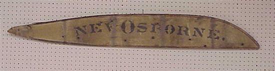 ''New Osborne'' painted wooden sign