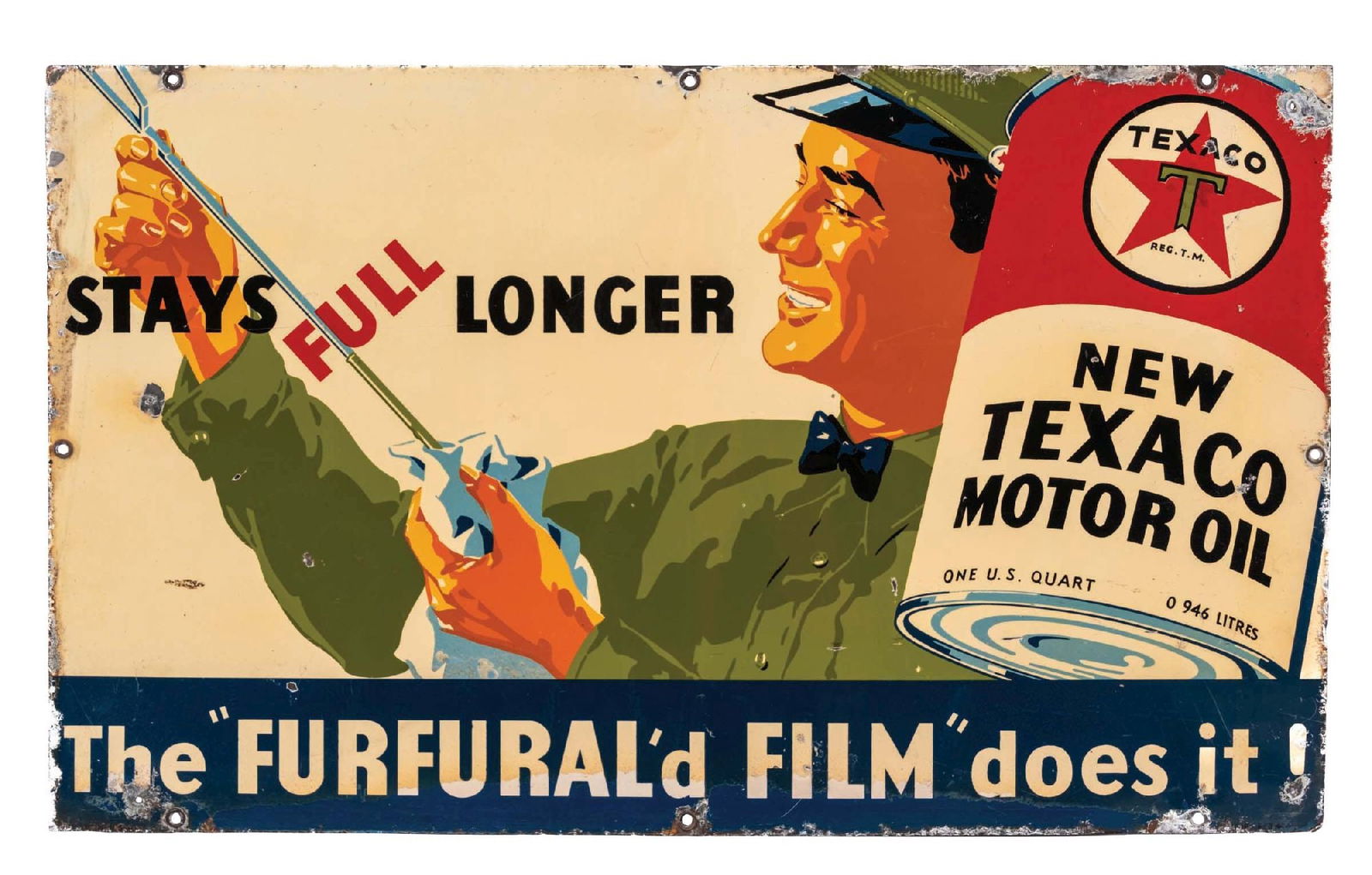 NEW TEXACO MOTOR OIL PAINTED