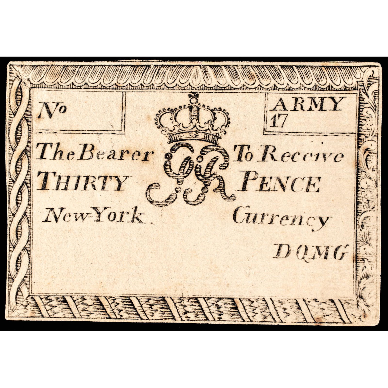NEW YORK CITY CURRENCY, BRITISH