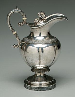 New York coin silver pitcher,