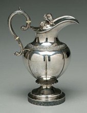 New York coin silver pitcher,
