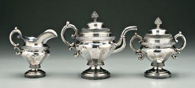New York coin silver tea service,