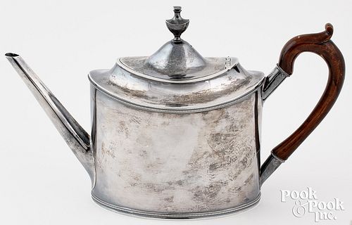 NEW YORK COIN SILVER TEAPOT, CA.