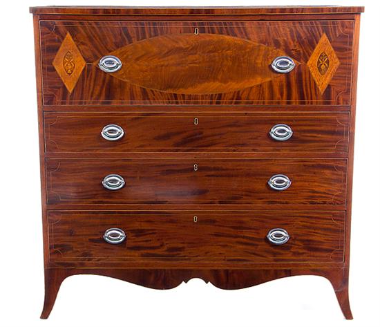 New York Federal inlaid mahogany