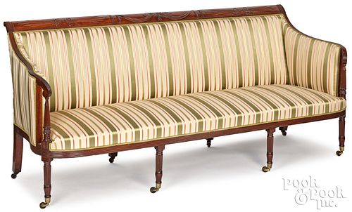 NEW YORK FEDERAL MAHOGANY SOFA, CA.