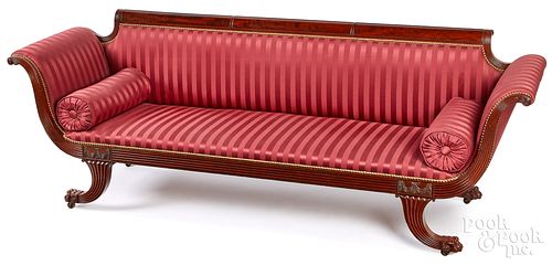 NEW YORK FEDERAL MAHOGANY SOFA, CA.