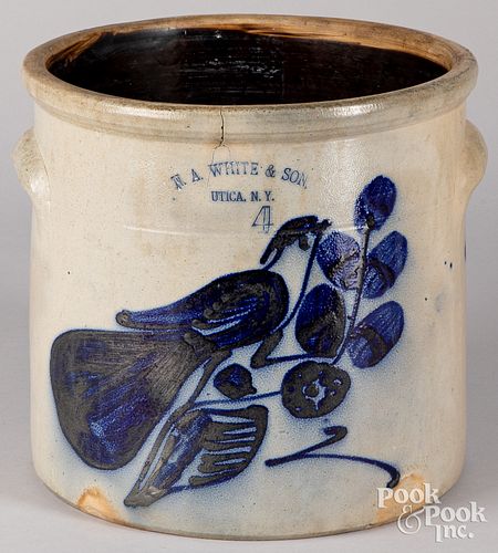 NEW YORK FOUR GALLON STONEWARE