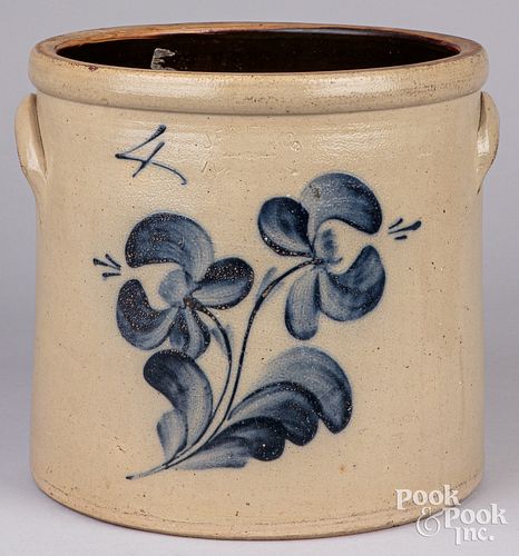 NEW YORK FOUR GALLON STONEWARE