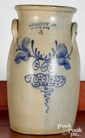 NEW YORK FOUR-GALLON STONEWARE