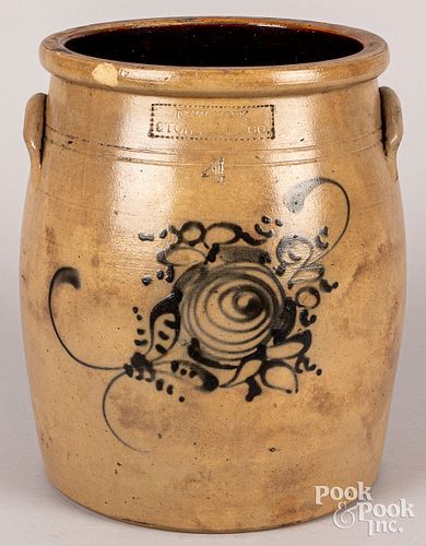 NEW YORK FOUR-GALLON STONEWARE