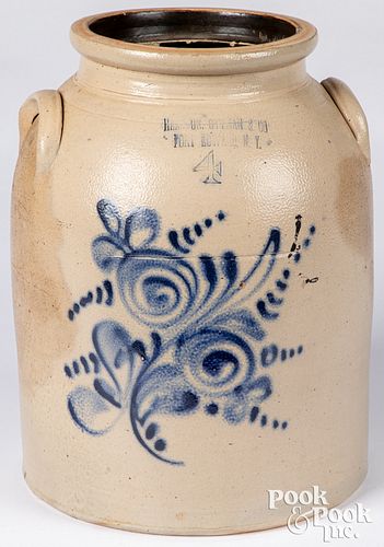 NEW YORK FOUR-GALLON STONEWARE