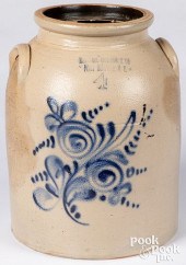 NEW YORK FOUR-GALLON STONEWARE