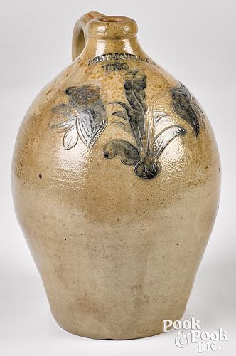 NEW YORK INCISED STONEWARE JUG, CA.