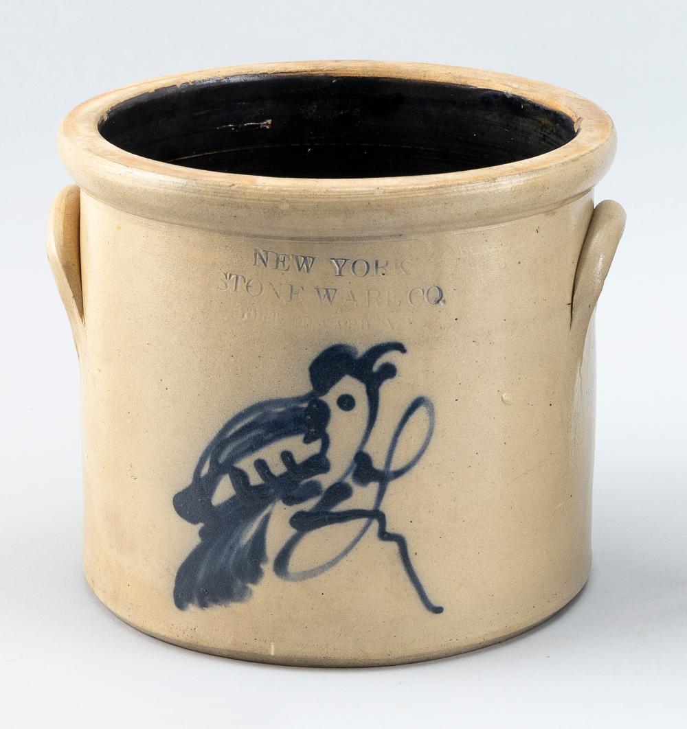 NEW YORK ONE-GALLON STONEWARE CROCK