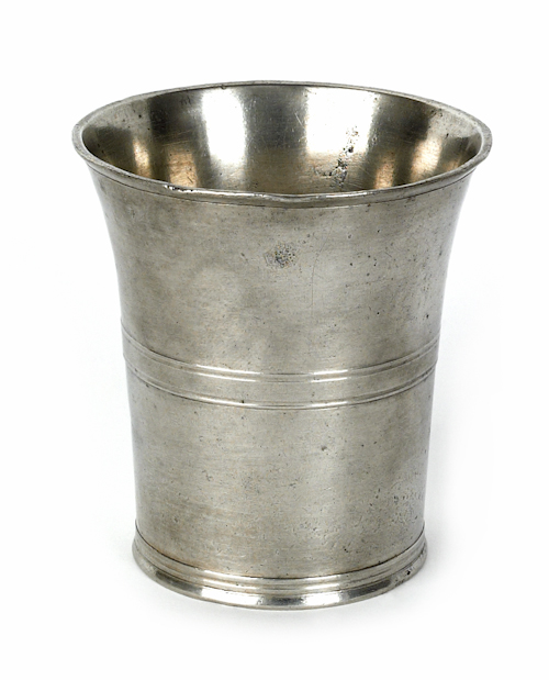 New York pewter beaker ca. 1830
