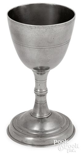 NEW YORK PEWTER CHALICE, ATTRIBUTED