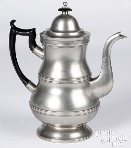 NEW YORK PEWTER COFFEE POT, CA.