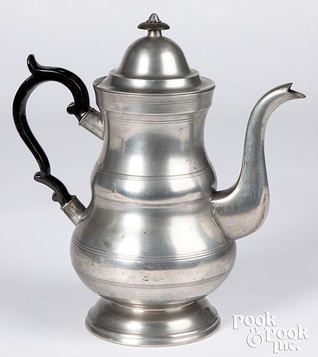 NEW YORK PEWTER COFFEE POT, CA.