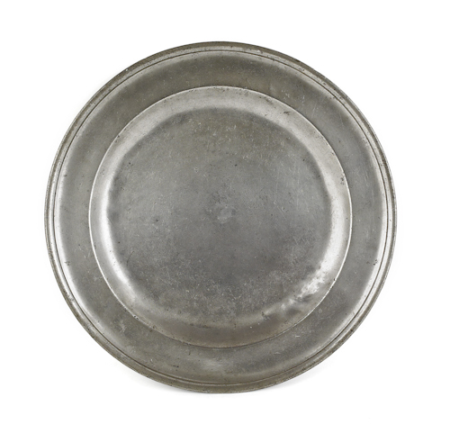New York pewter deep dish ca.