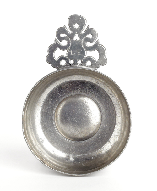 New York pewter porringer