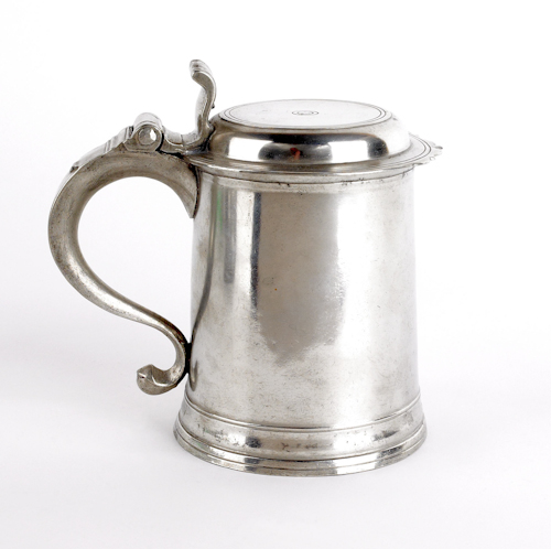 New York pewter tankard ca. 1760