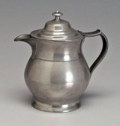 New York pewter teapot, bulbou