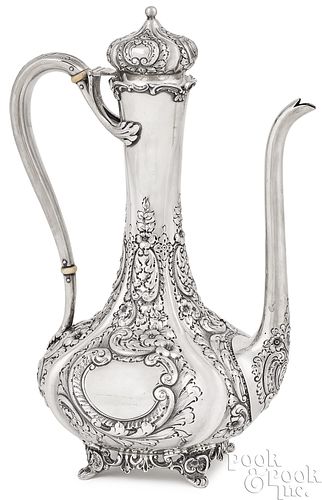 NEW YORK STERLING SILVER TEAPOT, BY