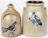 NEW YORK STONEWARE CROCK AND J