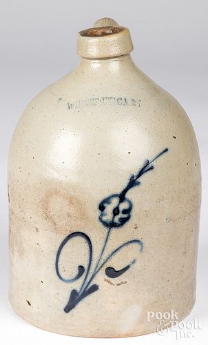 NEW YORK STONEWARE JUG, 19TH