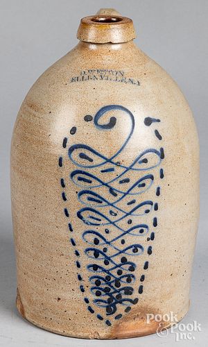 NEW YORK STONEWARE JUG, 19TH