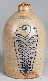 NEW YORK STONEWARE JUG, 19TH C