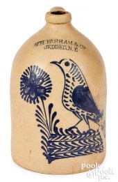 NEW YORK STONEWARE JUG FARRAR