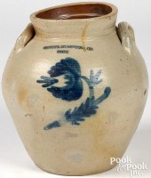 NEW YORK STONEWARE OVOID CROCK