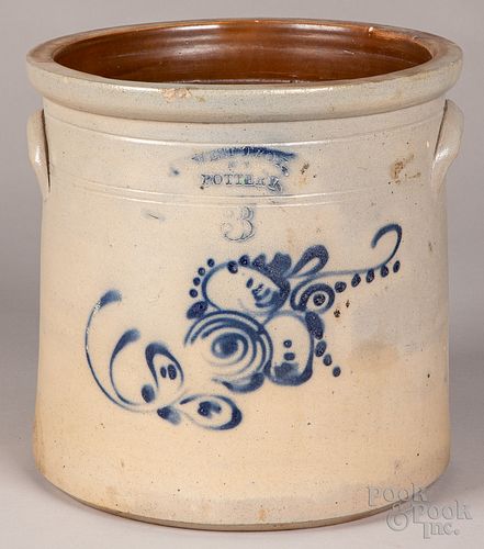 NEW YORK THREE GALLON STONEWARE