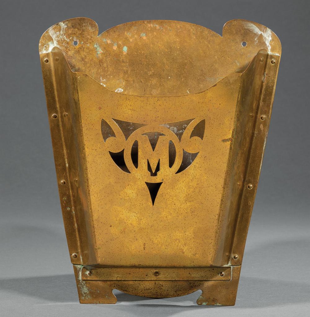 NEWCOMB COLLEGE PIERCED BRASS