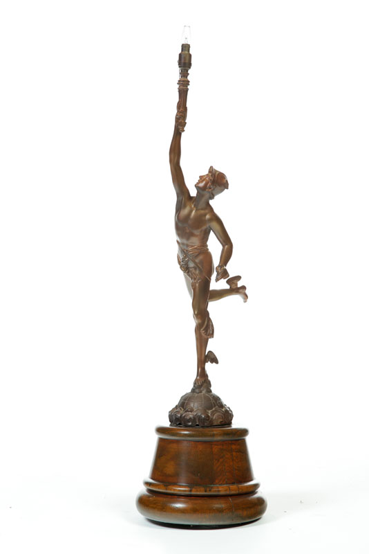 NEWEL POST FIGURE.  American 